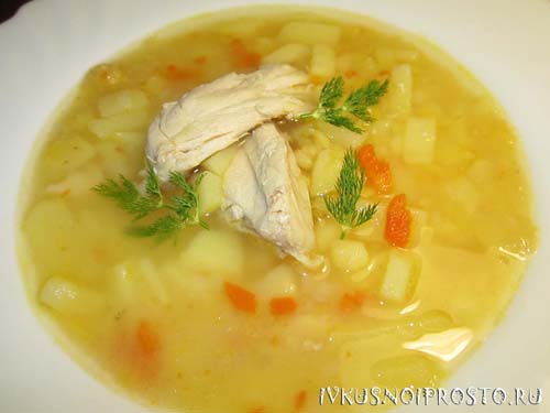 Гороховый суп с курицей и чесночными гренками: рецепт с фото пошагово | Меню недели
