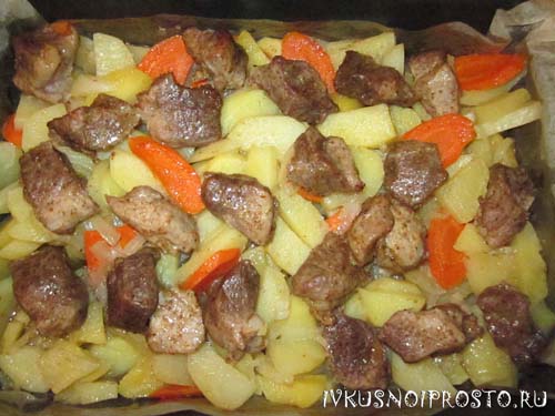 Картошка с мясом в духовке4