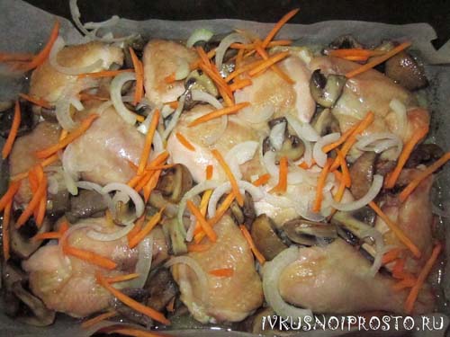 Курица с грибами в сливочном соусе5