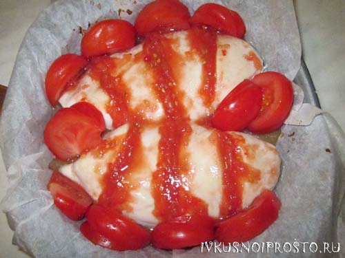 Куриная грудка с помидорами6