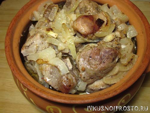 Свинина в горшочках с картошкой в духовке пошаговый рецепт