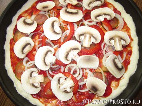 Пицца с грибами3